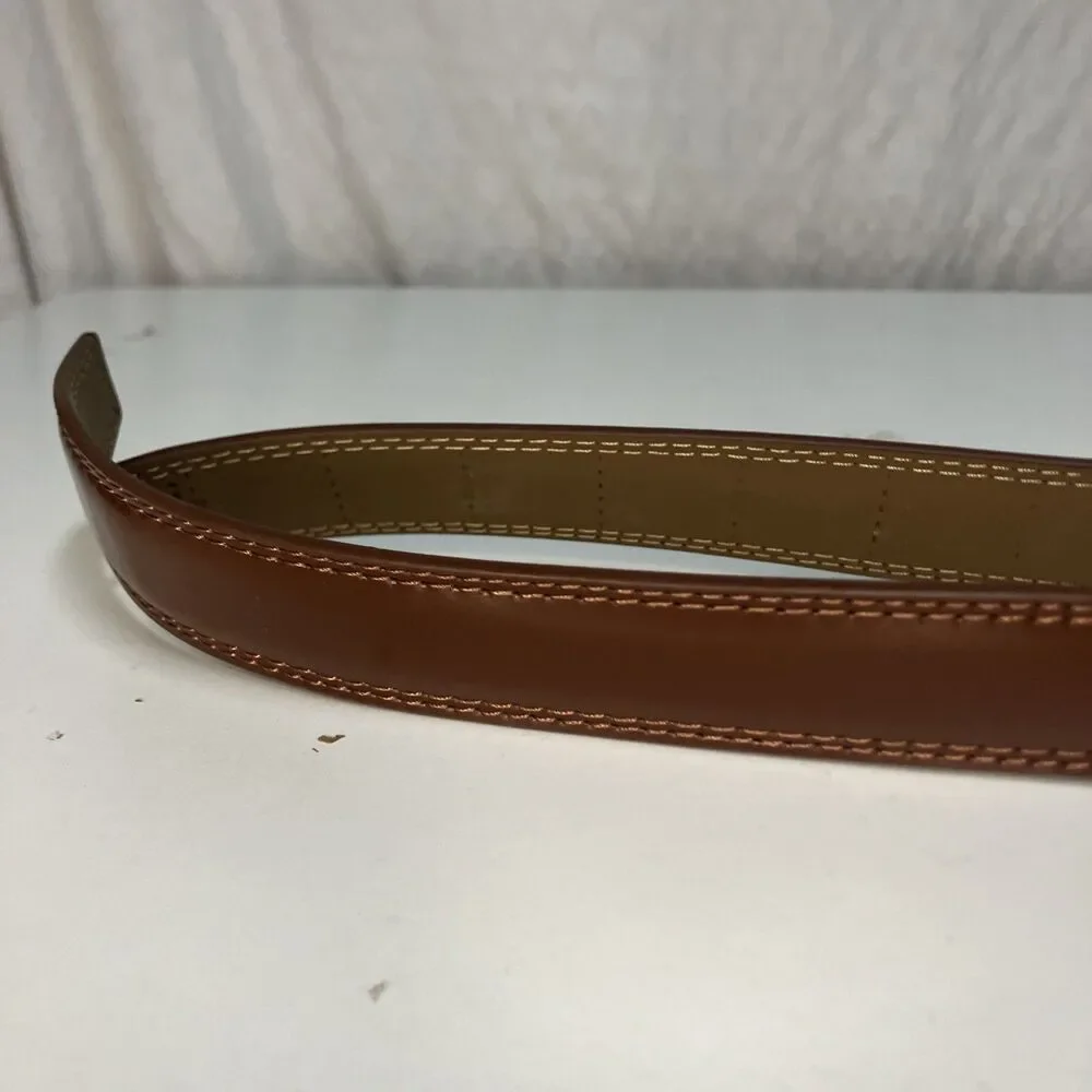 Chaoren Men’s Belt Leather Belt Ratchet Customizable Fit Medium Brown